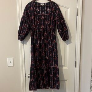 Pink City Prints Dress with Pink Floral Pattern